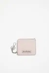 Acne Studios Zip Leather Wallet In Pastel Pink