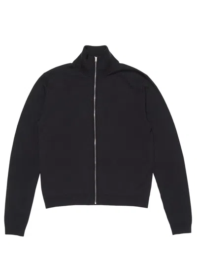 Acne Studios Zip Up Cardigan In Black