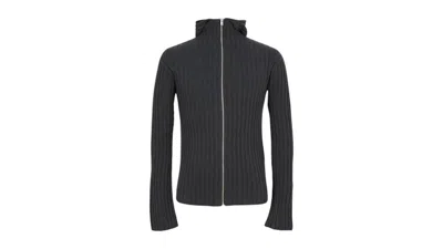 Pre-owned Acne Studios Zip Up Hooded Sweater In Charcoal In Gray