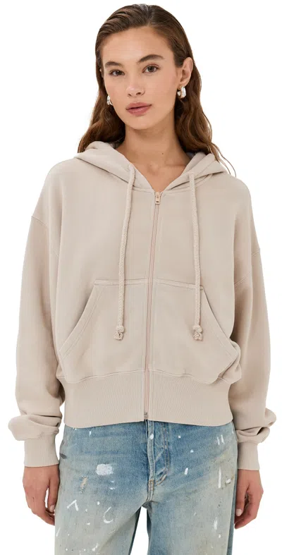 Acne Studios Zip Up Hoodie Faded Grey In Beige