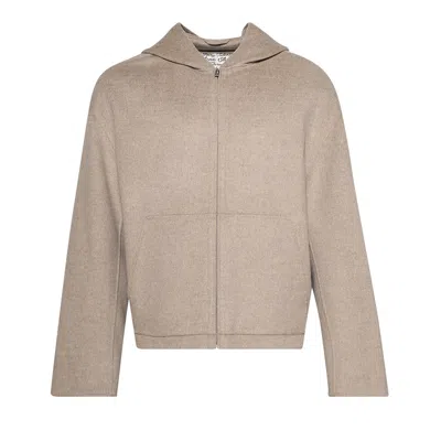 Pre-owned Acne Studios Zip Up Hoodie 'oatmeal Melange' | Tan | Men's Size 46 In Brown