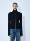 Acne Studios Women Zip-up Knit Cardigan In Blue