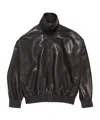 Acne Studios Zip-up Leather Jacket In Brown