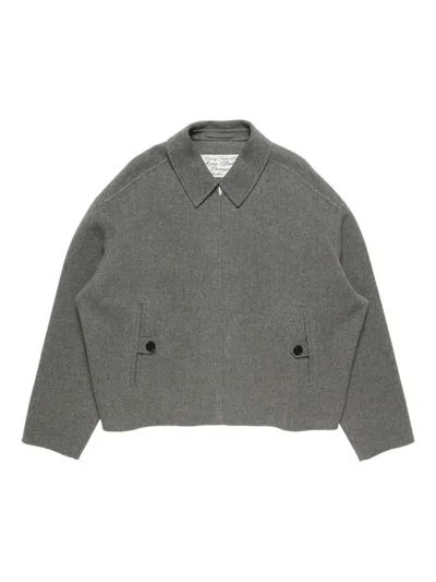 Acne Studios Zip-up Shirt Jacket In Gray
