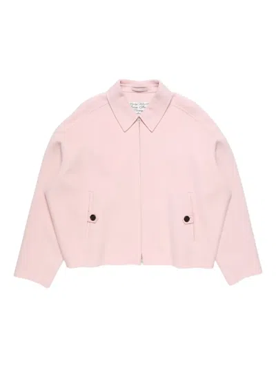 Acne Studios Zip-up Shirt Jacket In Pink