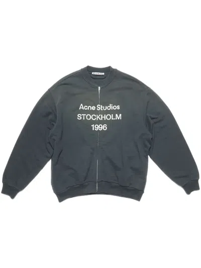 Acne Studios Zip-up Sweatshirt In Grey