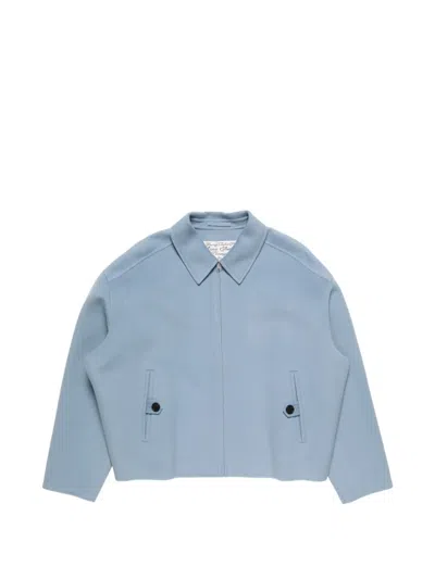 Acne Studios Zip-up Wool Jacket In Blue