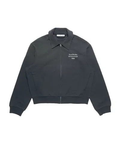 Acne Studios Zipper Cardigan In Blue
