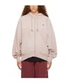 Acne Studios Beige Zip Hoodie In Nude