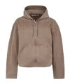 Acne Studios Womens Charcoal Grey Gathered-hem Drawstring-hooded Woven Bomber Jacket In Charcoal-grey