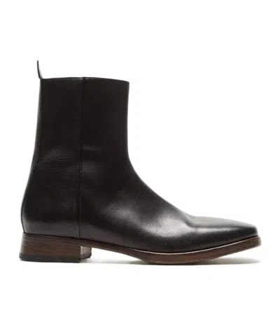 Acne Studios Zippered Ankle Boots In Black
