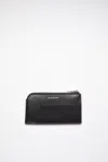 Acne Studios Zippered Card Wallet In Black