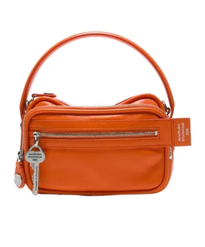 Acne Studios Zippered Crossbody Bag In Orange
