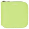 Acne Studios Zippered Wallet In Lime Green