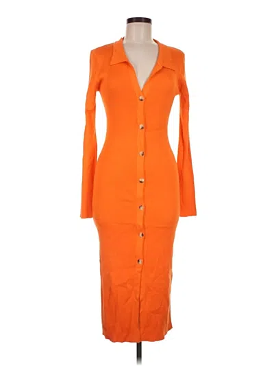 Pre-owned Acoa Collection Casual Dress In Orange