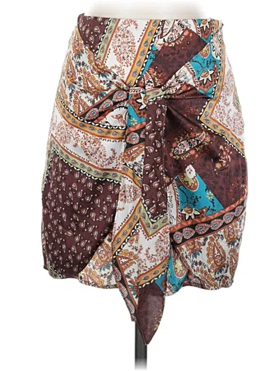 Pre-owned Acoa Collection Casual Skirt In Brown