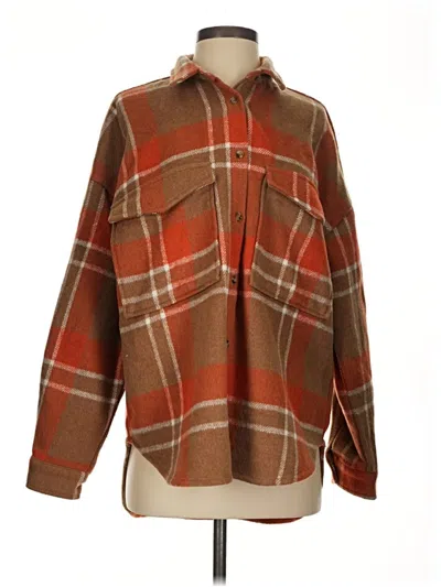 Pre-owned Acoa Collection Fleece Jacket In Brown