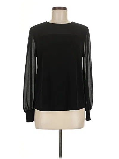 Pre-owned Acoa Collection Long Sleeve Blouse In Black