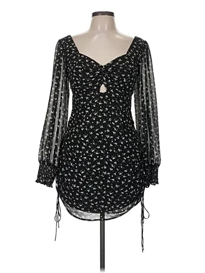 Pre-owned Acoa Collection Long Sleeve Blouse In Black