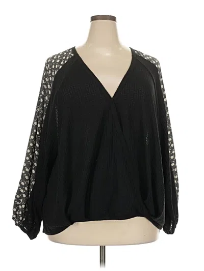 Acoa Collection Long Sleeve Blouse In Black