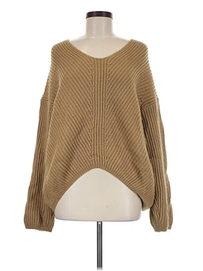 Pre-owned Acoa Collection Pullover Sweater In Tan