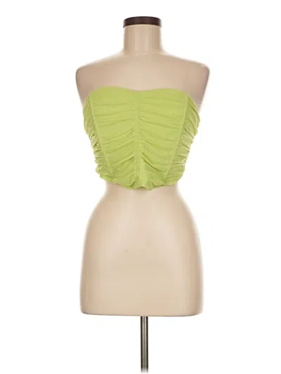 Pre-owned Acoa Collection Tube Top Green Strapless Neckline Tops