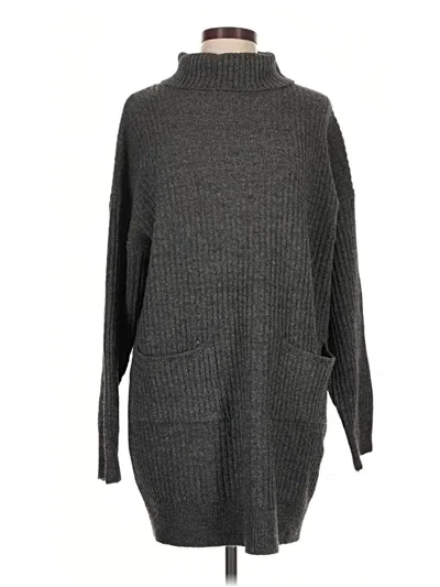 Pre-owned Acoa Collection Turtleneck Sweater In Gray