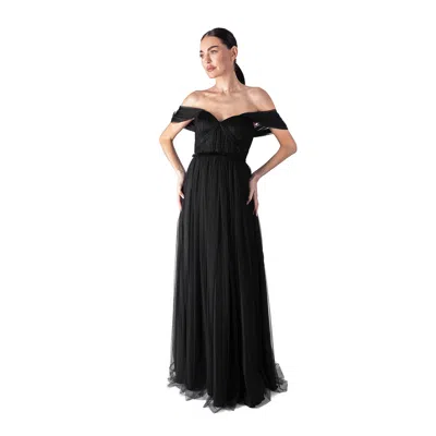 Acob À Porter Women's Black Monica Long Tulle Dress