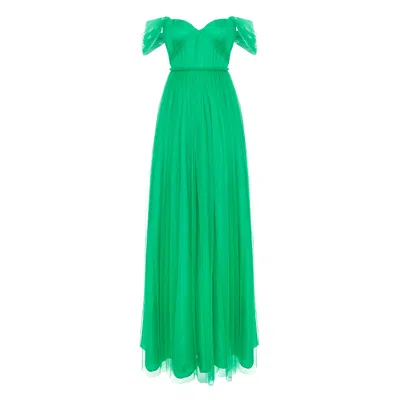 Acob À Porter Women's Monica Green Long Tulle Dress