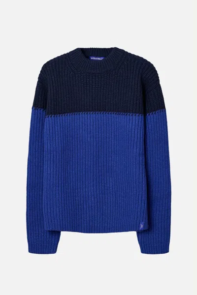 A-cold-wall* A Cold Wall Shay Ribbed Crewneck In Blue