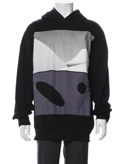 Pre-owned A-cold-wall* Colorblock Pattern Crew Neck Hoodie In Black