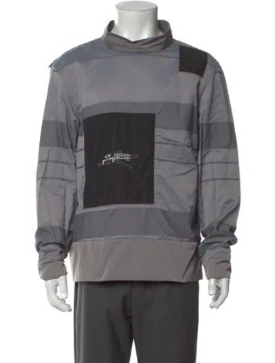 Pre-owned A-cold-wall* Colorblock Pattern Long Sleeve Shirt In Gray