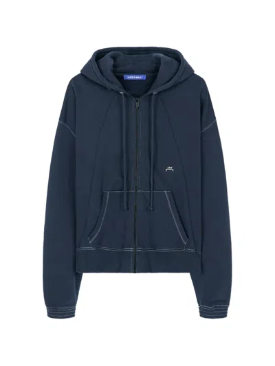 A-cold-wall* Contrast-stitch Hoodie In 블루
