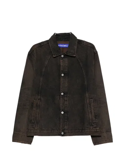 A-cold-wall* Cromer Dyed Panelled Denim Jacket In Brown