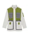 A-cold-wall* Rhombus Panelled Cotton-blend Jacket In Green