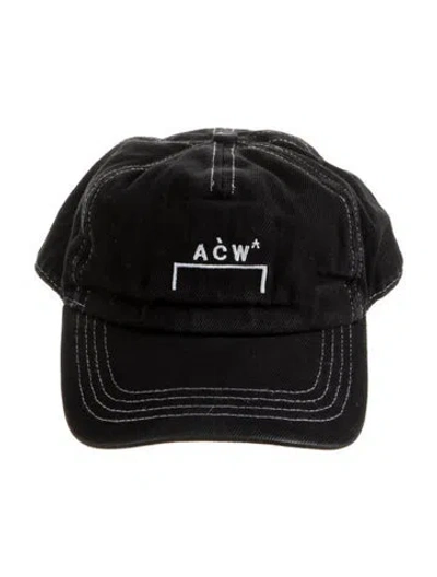 Pre-owned A-cold-wall* Embroidered Logo Baseball Cap In Black