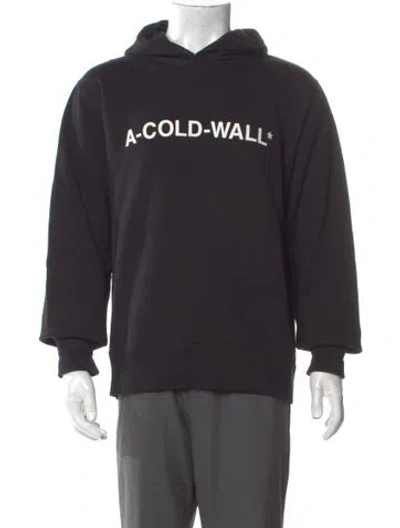 Pre-owned A-cold-wall* Graphic Print Crew Neck Hoodie In Black