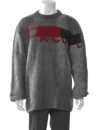 Pre-owned A-cold-wall* Graphic Print Crew Neck Pullover W/ Tags In Gray