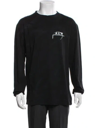 Pre-owned A-cold-wall* Graphic Print Crew Neck T-shirt In Black