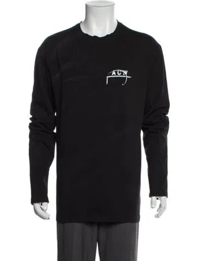 Pre-owned A-cold-wall* Graphic Print Crew Neck T-shirt In Black