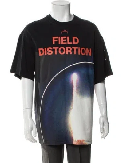 Pre-owned A-cold-wall* Graphic Print Crew Neck T-shirt In Black