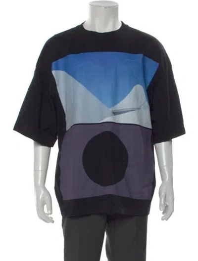 Pre-owned A-cold-wall* Graphic Print Crew Neck T-shirt In Blue