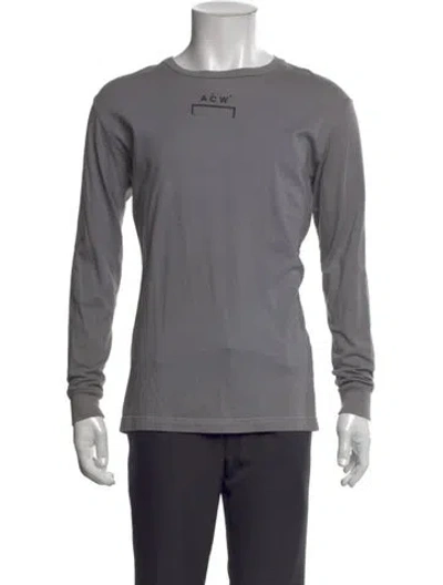 Pre-owned A-cold-wall* Graphic Print Crew Neck T-shirt In Gray