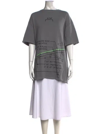 Pre-owned A-cold-wall* Graphic Print Crew Neck T-shirt In Gray