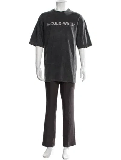 Pre-owned A-cold-wall* Graphic Print Crew Neck T-shirt In Grey