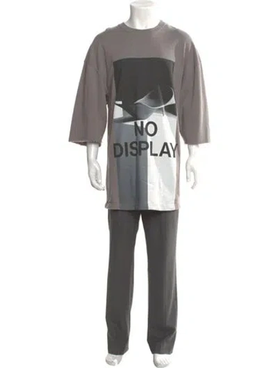 Pre-owned A-cold-wall* Graphic Print Crew Neck T-shirt W/ Tags In Gray