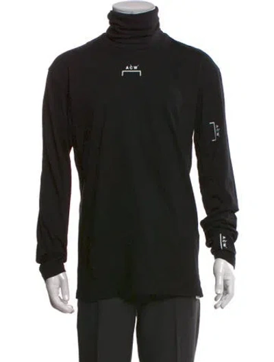 Pre-owned A-cold-wall* Graphic Print Turtleneck T-shirt In Black