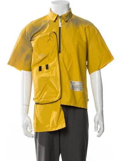 Pre-owned A-cold-wall* Graphic Print Utility Jacket In Yellow