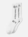 A-cold-wall* Logo Socks In White/白色/화이트/ホワイト