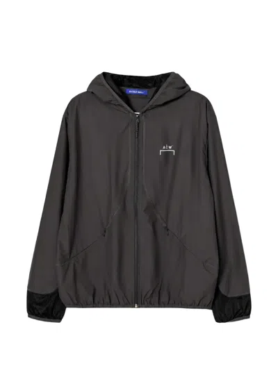 A-cold-wall* Logo-print Mesh-panel Jacket In Gray